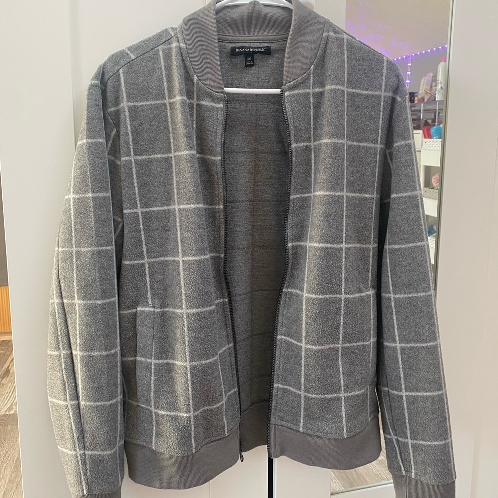 Heather gray light bomber jacket